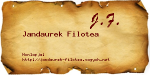 Jandaurek Filotea névjegykártya